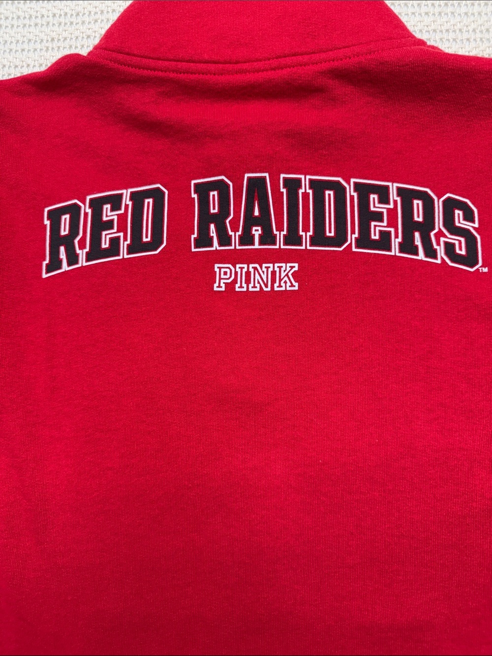 PINK Victoria's Secret Texas Tech University Red Raiders Quarter-Zip Pullover